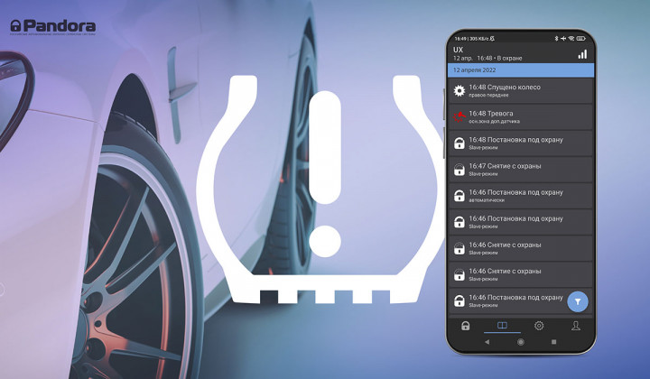 Pandora знает как защитить колеса, фары и зеркала от кражи