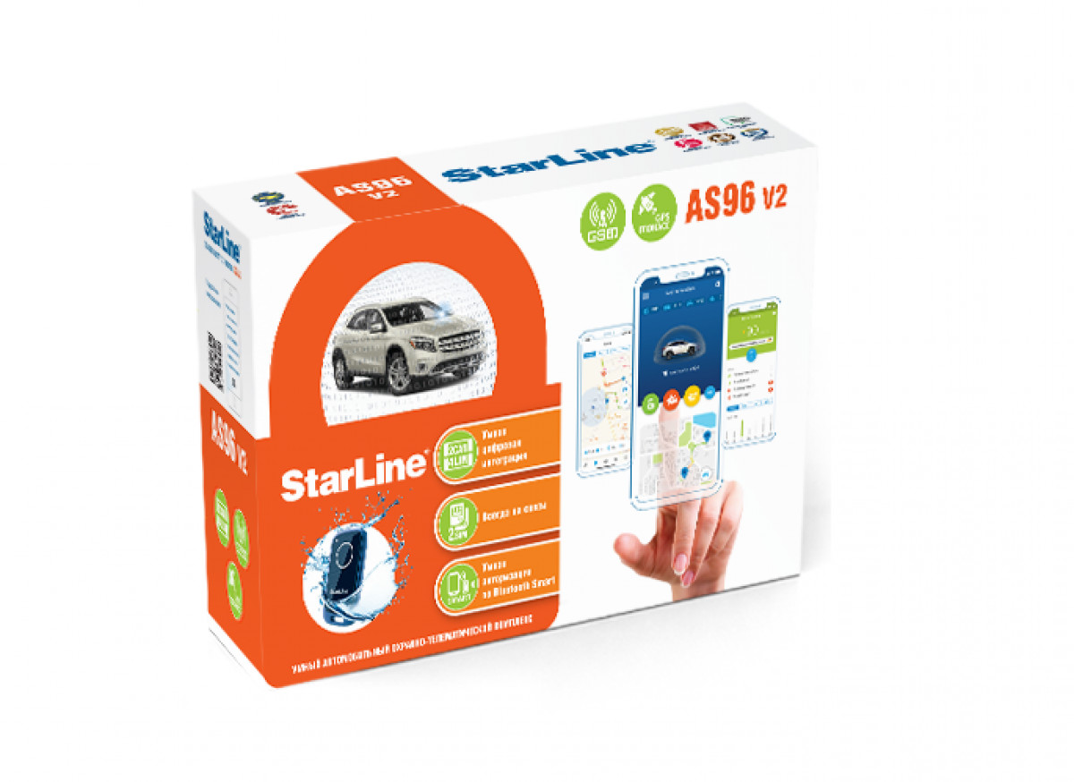 Автосигнализация StarLine AS96 v2 BT 2CAN+4LIN LTE GPS купить за 23 750 ₽ с  доставкой по России