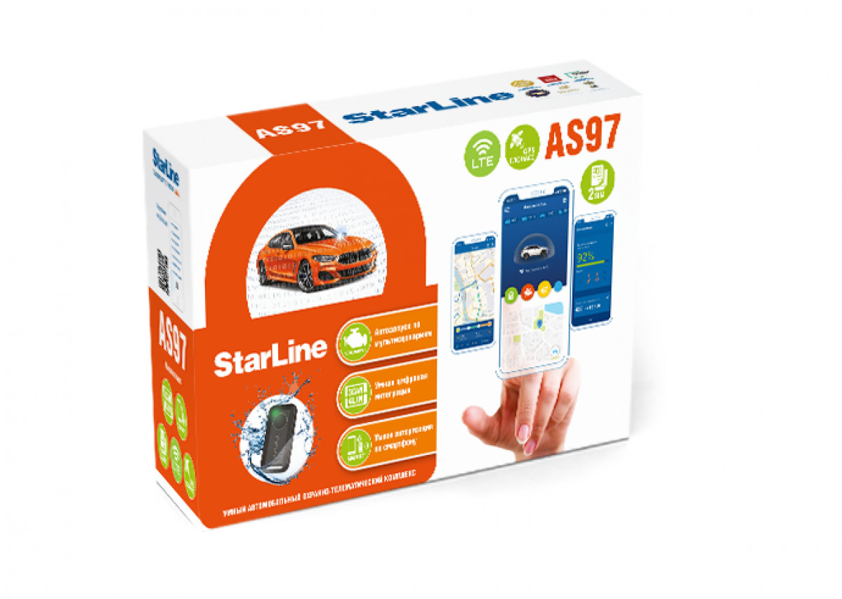 Автосигнализация StarLine AS97 2SIM LTE GPS купить за 28 150 ₽ с доставкой  по России