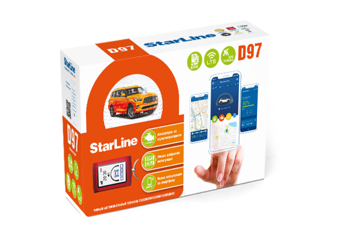 Автосигнализация StarLine D97 2SIM LTE GPS купить за 41 050 ₽ с доставкой  по России